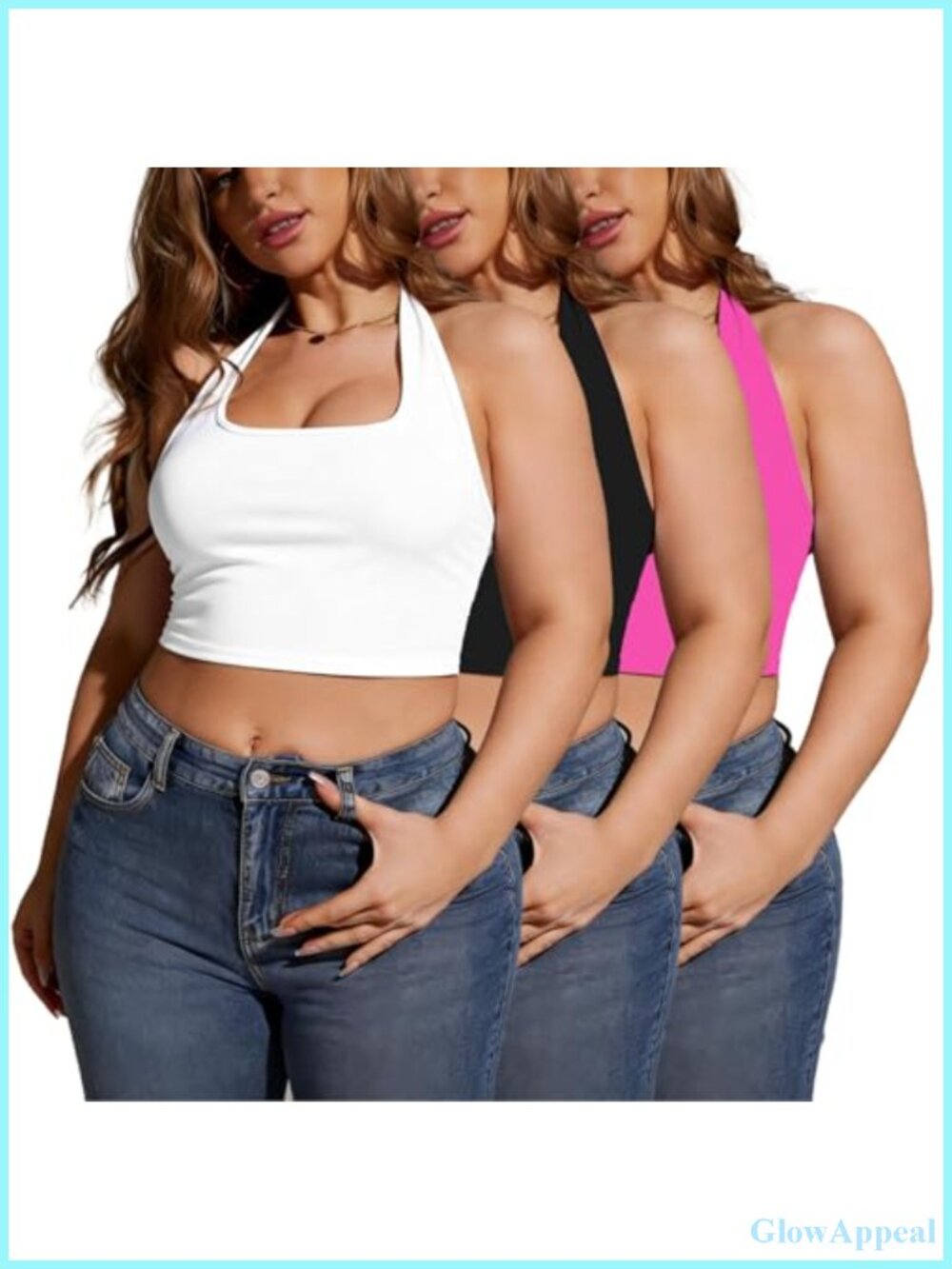 Plus Size Knit Camisole, Slim Fit Tank Top, Stretch Sleeveless